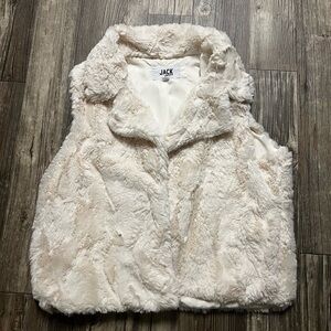 Faux Fur White Vest
